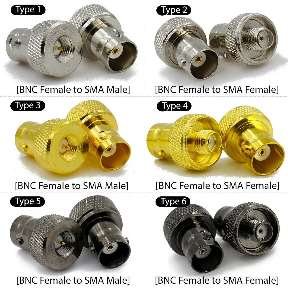 BNC (Q9) female to SMA female disc BNC/SMA-KK is suitable for Motorola walkie-talkie antenna adapter Radio Frequency Adapter