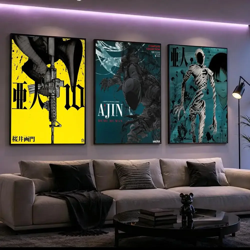 Ajin Demi-Human Poster HD Waterproof Self-Adhesive Wall Art – Multi-Scene Use, Top Gift Pick