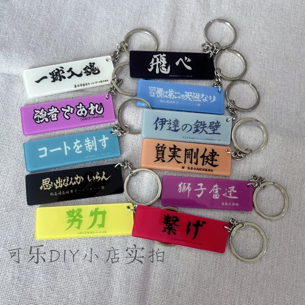 Anime Haikyuu!! Karasuno Nekoma High School Cosplay Acrylic Keychain Pendant Gift  Appearance Level   Ambitus