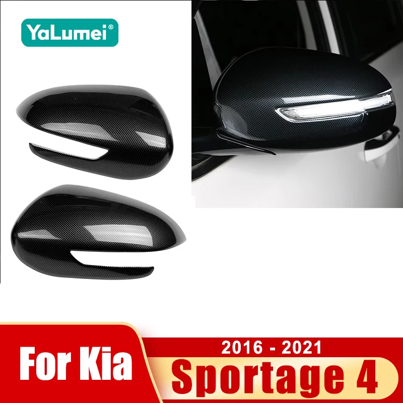 

For Kia Sportage 4 QL 2016 2017 2018 2019 2020 2021 Car Rearview Mirror Cap Cover Shell Decoration Accessories ﻿