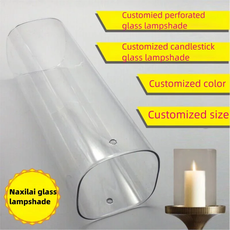 1pcs Clear Square Glass Lampshade Rounded Corners,Replacement for Table Lamps,Pendant lights and Bathroom Vanity lights