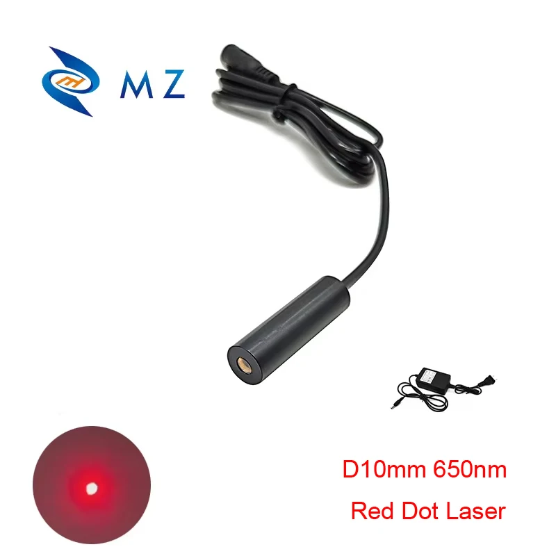 

Red Dot Laser Diode Module Compact Mini D10mm 650nm 50mw 3V Red Spot Laser With Adapter Supply Industrial Grade