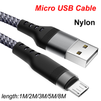 1M/2M/3M/5M/8M Micro USB Cable 5A Fast Charging Wire Mobile Phone type-c Cable For Xiaomi redmi Samsung Andriod Micro usb Data C