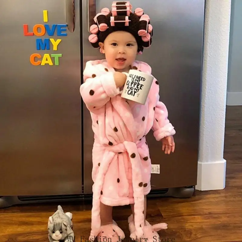 Gorro punto divertido D0UB para adultos y niños, gorro lana sintética para ama casa, rizadores para gorro con