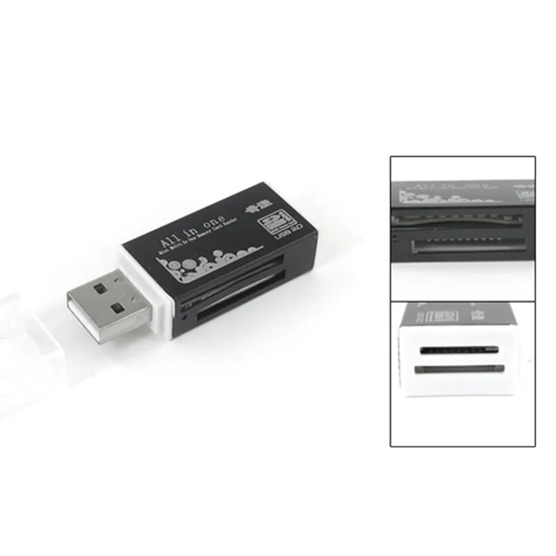 4 in 1 Card Reader USB 2.0 Multi Card Reader Memory Adapter For Memory Stick Pro Duo Micro SD/T-Flash/M2/MS Card Reader