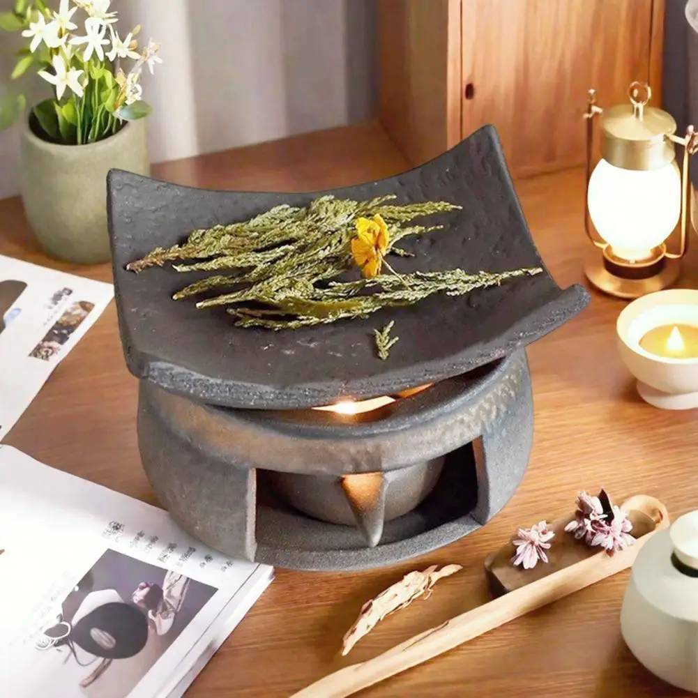 Ceramic Aromatherapy Stove Essential Oil Burner Tea Zen Incense Burner for Home Fragrance Meditation Relaxation Bedroom Decor