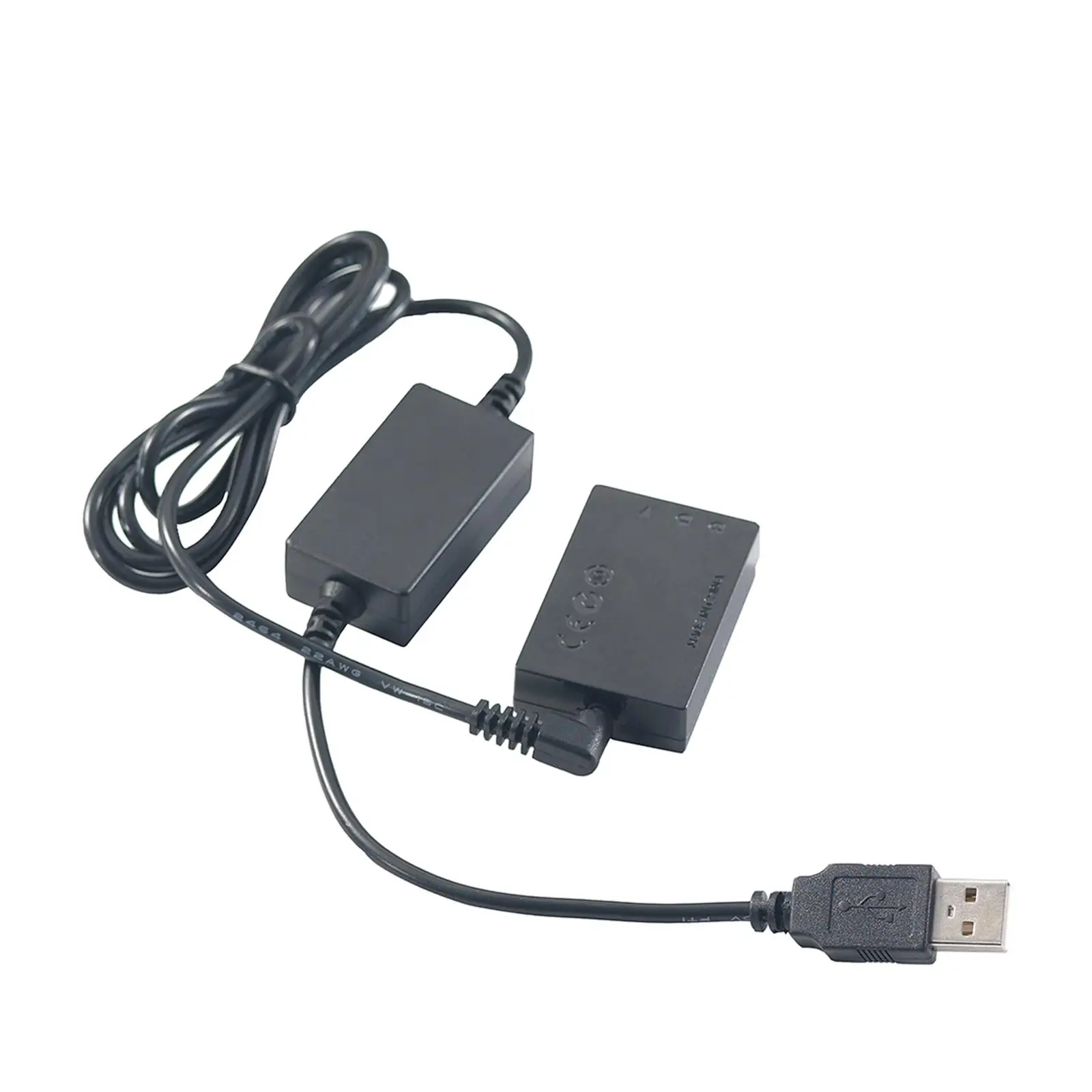 E12 Dummy Battery USB Cable Power Adapter Replacements for EOS M2 M10 M50 Camera