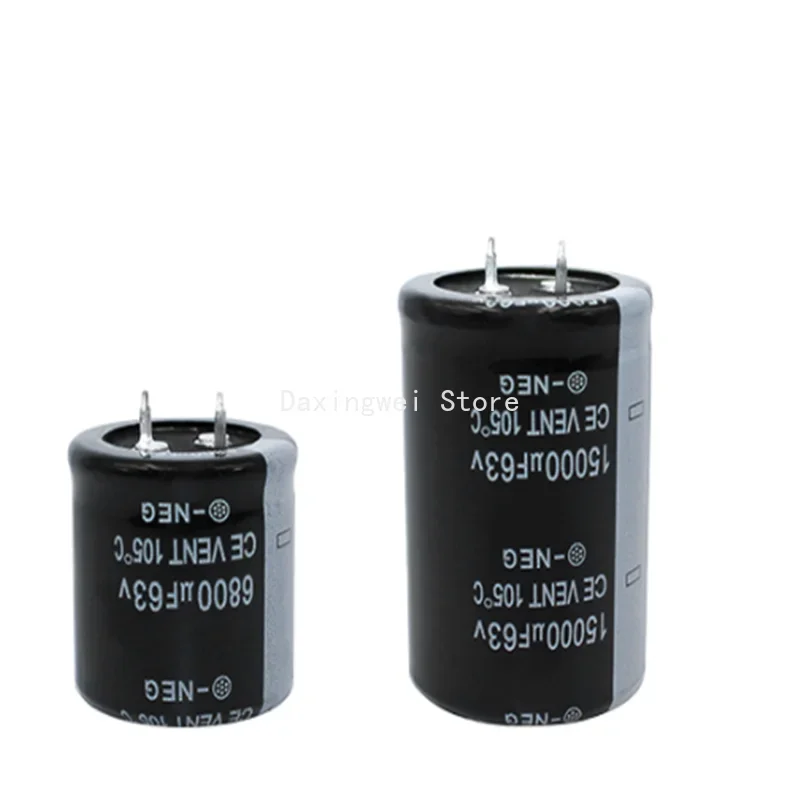 2PCS 63V 6800uf 15000uf  Aluminum Electrolytic Capacitor Radial Audio