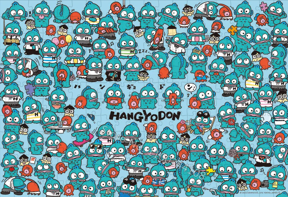 Sanrio Hangyodon Jigsaw Puzzle 300/500/1000 Pieces Cartoon Characters Paper & Wooden Puzzle Children's Toys Adult Casual Games