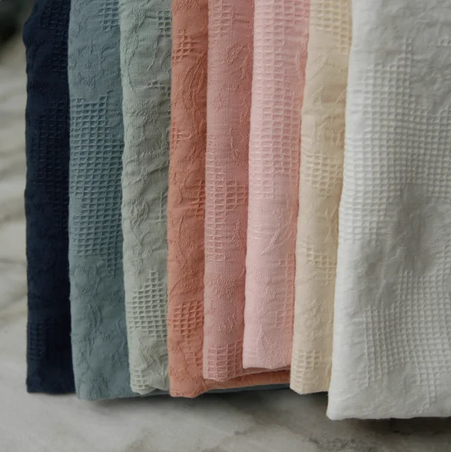 140x50cm Classical Embroidery Dark Pattern Solid Color Jacquard Cotton Fabric, Making Summer Clothing Dress Sewing Cloth