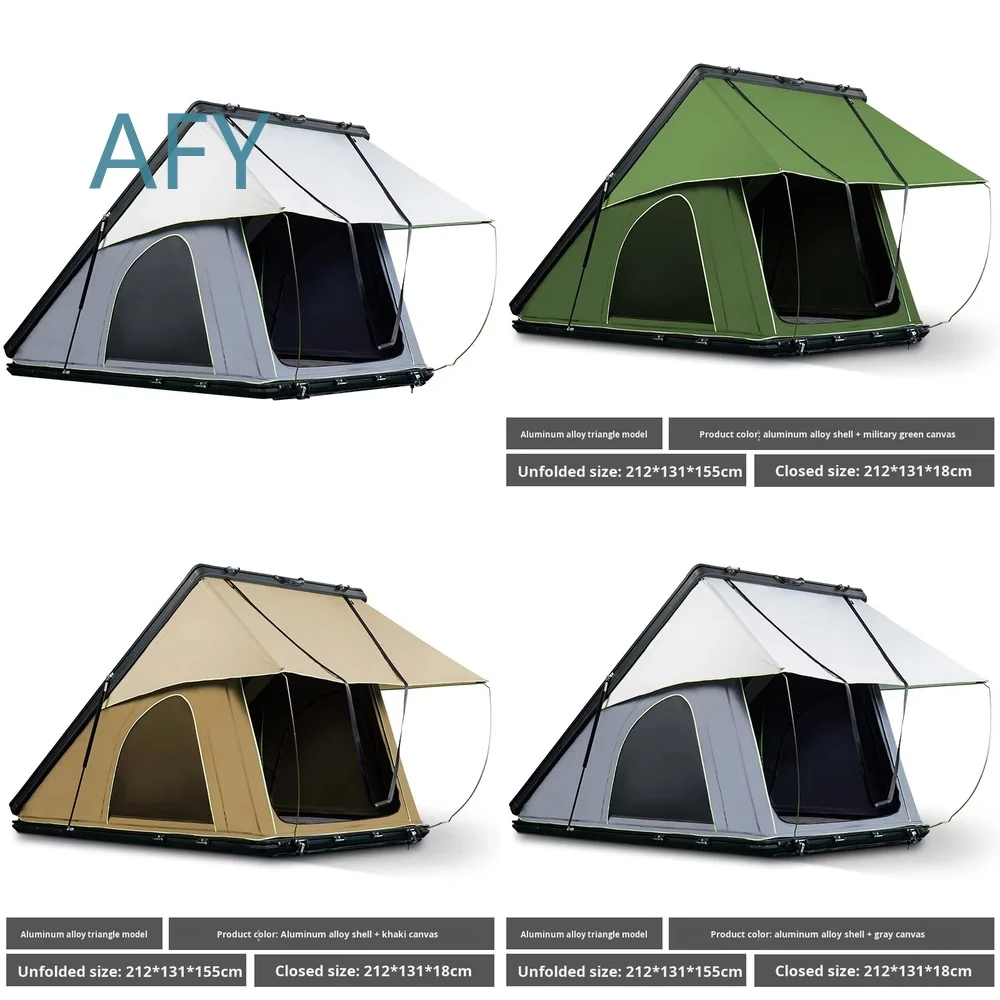 Modern Aluminum Alloy Triangular Roof Tent for Car Camping Waterproof Four Season Telescopic Ladder 23m High Den Outdoor