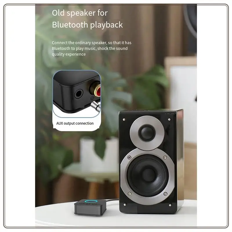 Reliable-Qualcomm Bluetooth 5.1 Receiver To Aux/Rca Old Audio Amplifier Wireless Audio Player Lossless Sound Quality, Easy To Us