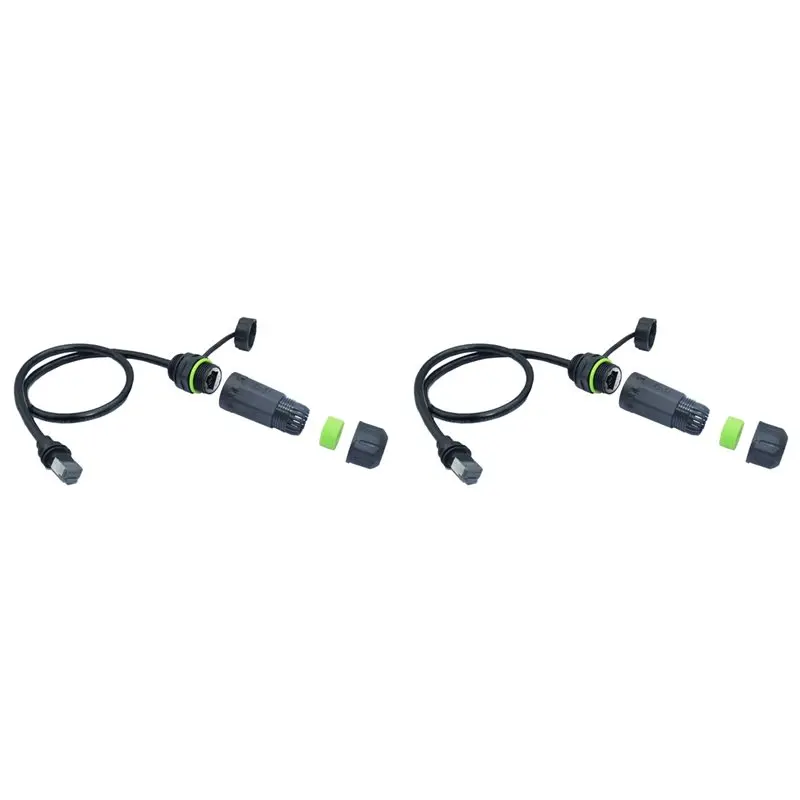2Pcs 100 Cm For Starlink Gen3 Ethernet Adapter For Mini Cable Extension To RJ45 Coupler IP68 Waterproof