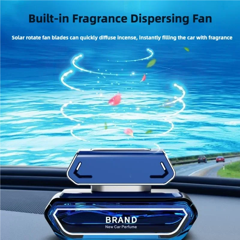 

Solar Fan Diffuser Car Air Freshener Long Lasting Fragrance Healthy Aromatherapy Elegant Design for Business Men Car Interior