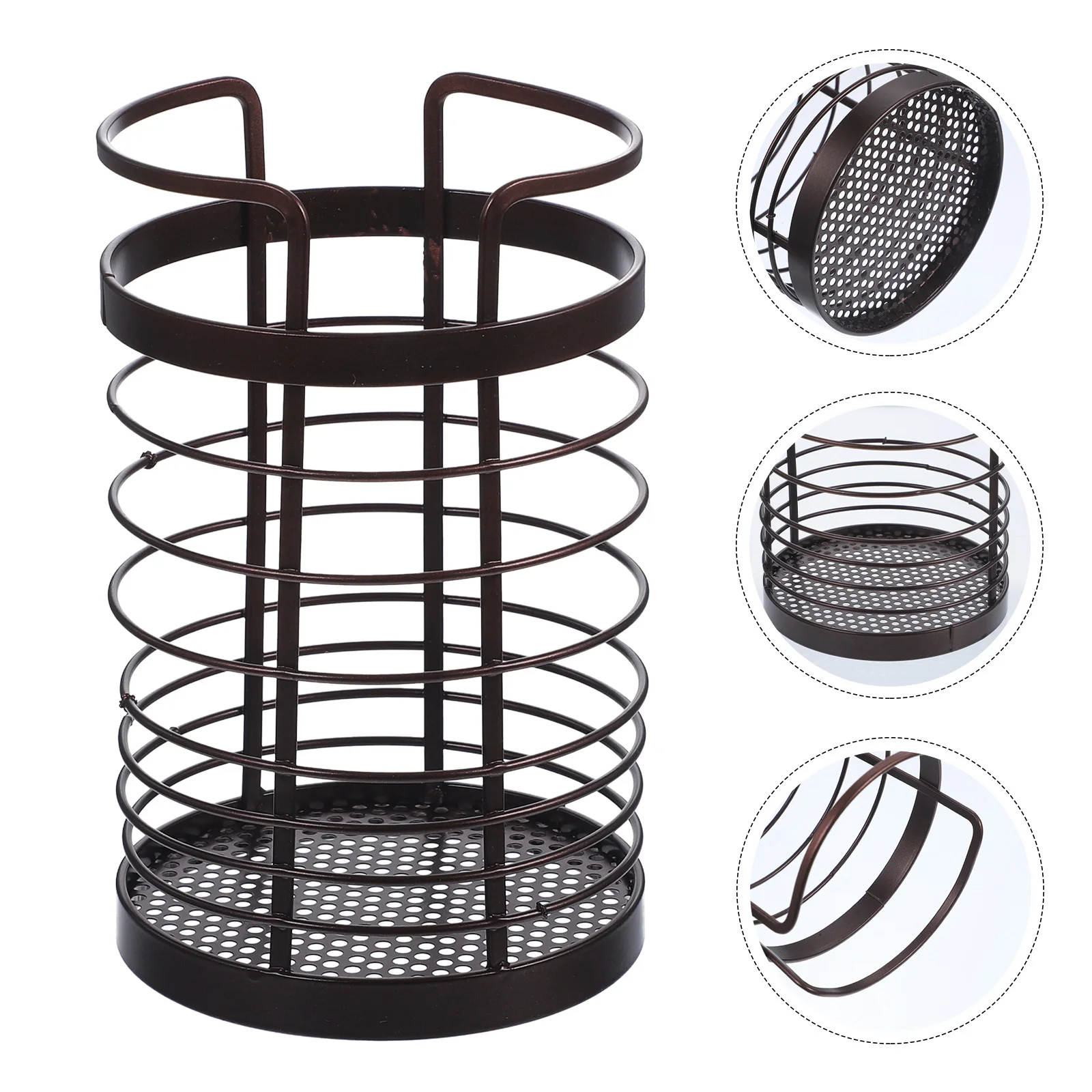 

Utensil Kitchenware Cutlery Storage Metal Chopstick Rack Draining Box Desktop Organizer Container Silverware for Utensils