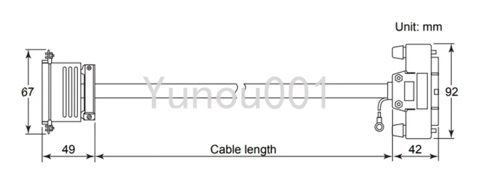 KS10-10 * A KS10 Signal Cable with 50-50 Pins 10 Meters