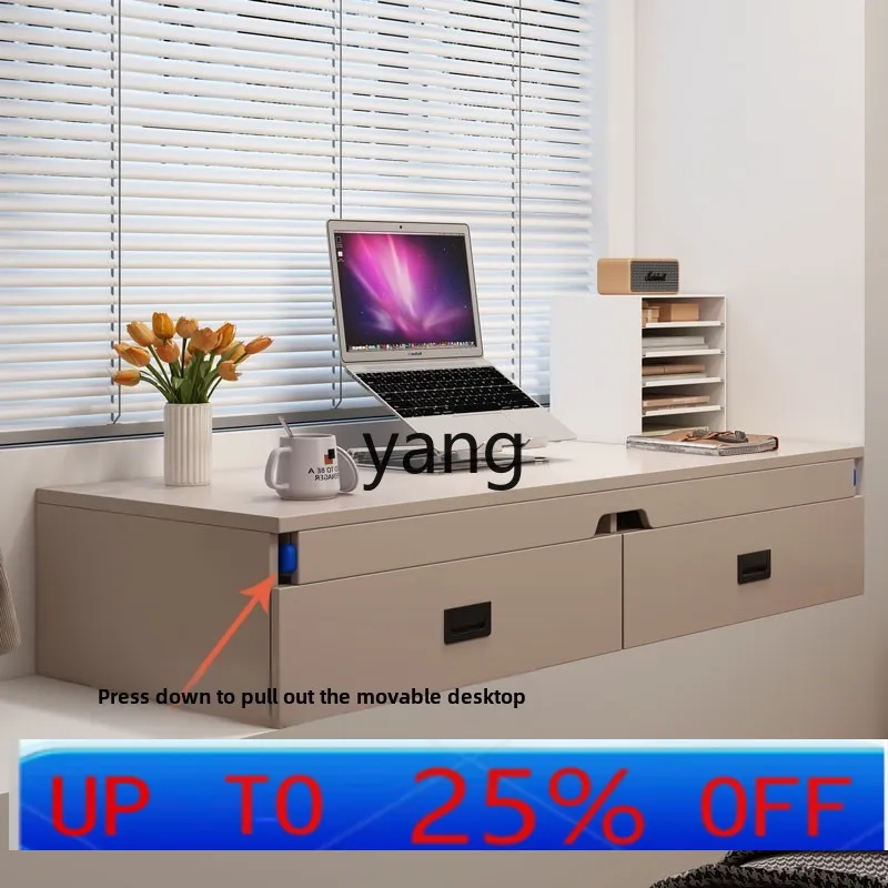 LH  bay window slide desk bedroom removable retractable computer desk pull-out learning storage cabinet