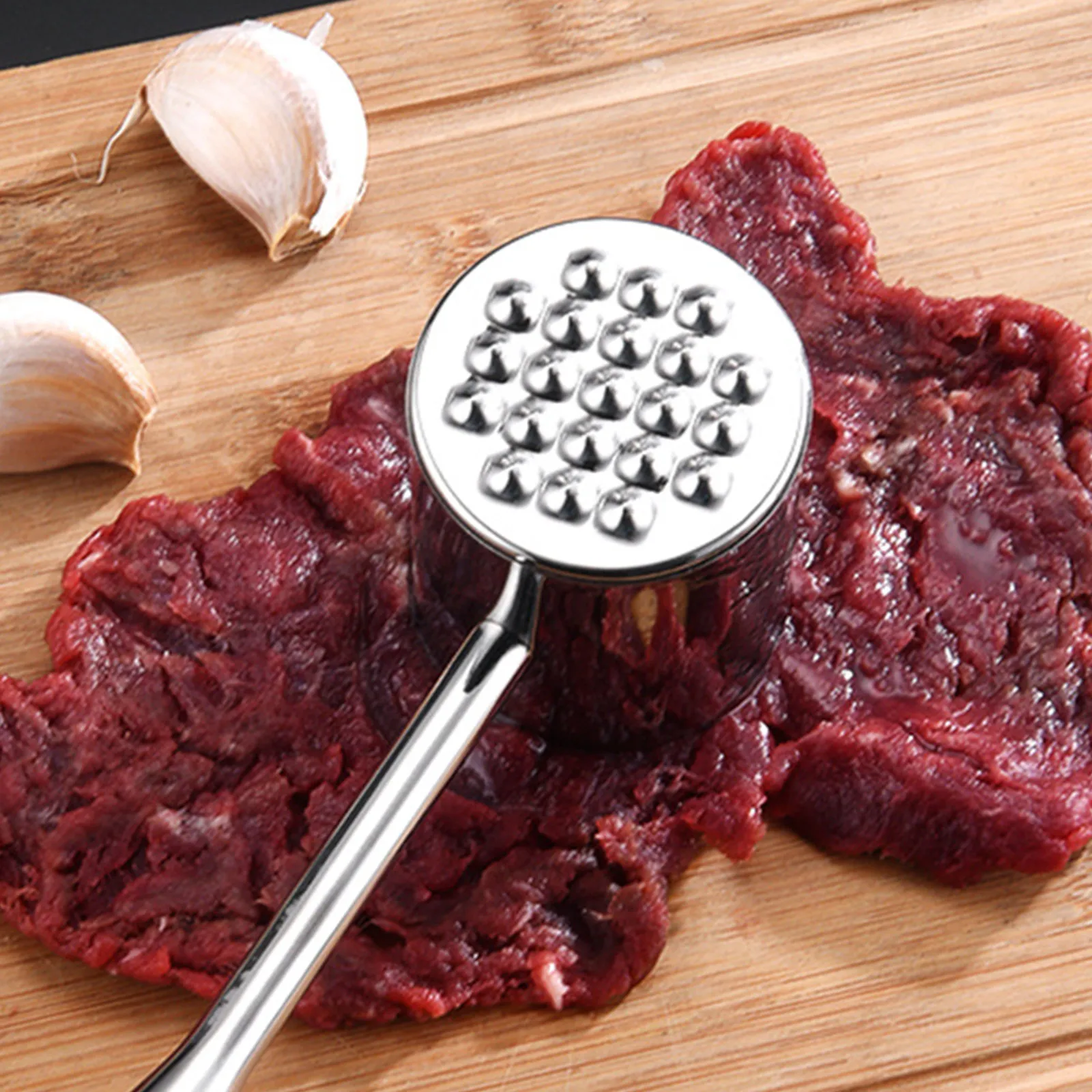 Stainless Steel Meat Hammer Tenderizer Hammer Tool for Steak Chicken Pork Juicy Tender Meat Pounder Kitchen Mallet