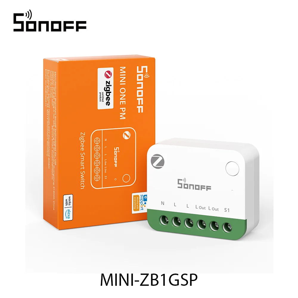 SONOFF MINI-ZB1GSP MINI ONE PM Zigbee Slimme Schakelaar Slimme Belastingsdetectie Zigbee 3.0 Energiebewaking Factuur Tarief Optimalisatie