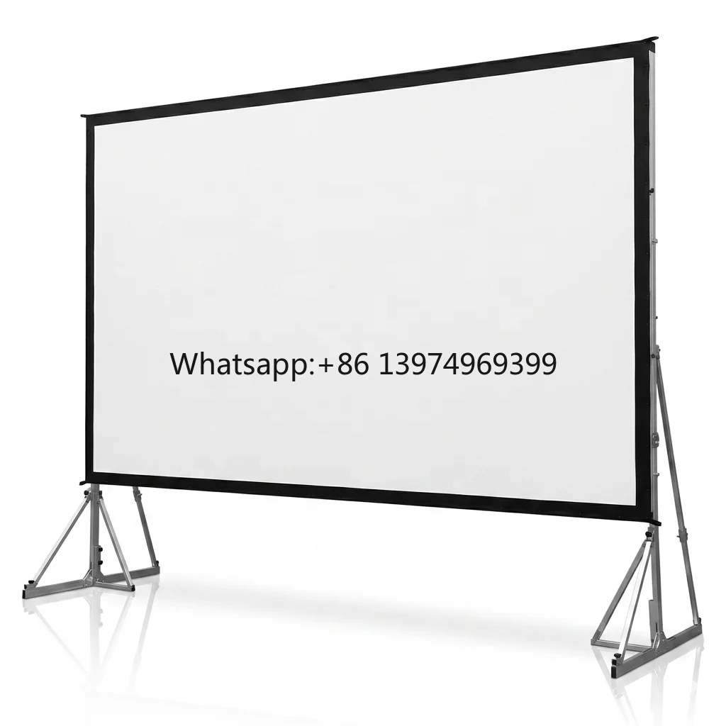 300 Inch Fast Fold Projection Screen with Flight Case Heavy Duty Aluminum Frame Projector Screen for Outdoor Events Stage Rental