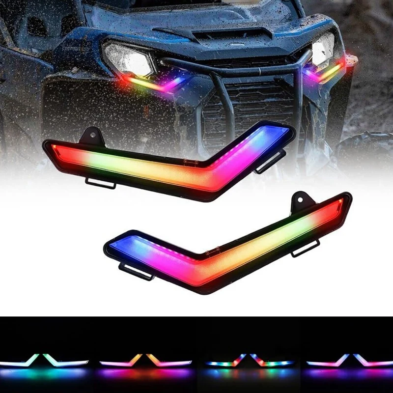 UTV LED Signature Lights Turn Signal RGB Light Turn LED Signal For Can-Am Defender Commander 2020