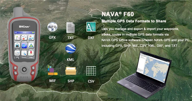 آلة L GPS للأرض باليد Bchcav BHCnav NAVA F60 GPS لصيد الأسماك #4