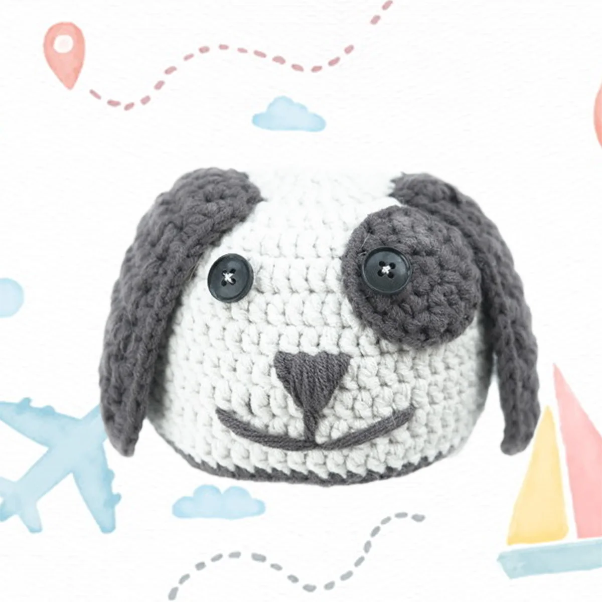 

Knitted Hat Baby Photo Cap Creative Decor Newborn Photography Bonnets Comfortable Durable Size Fit Most Washable