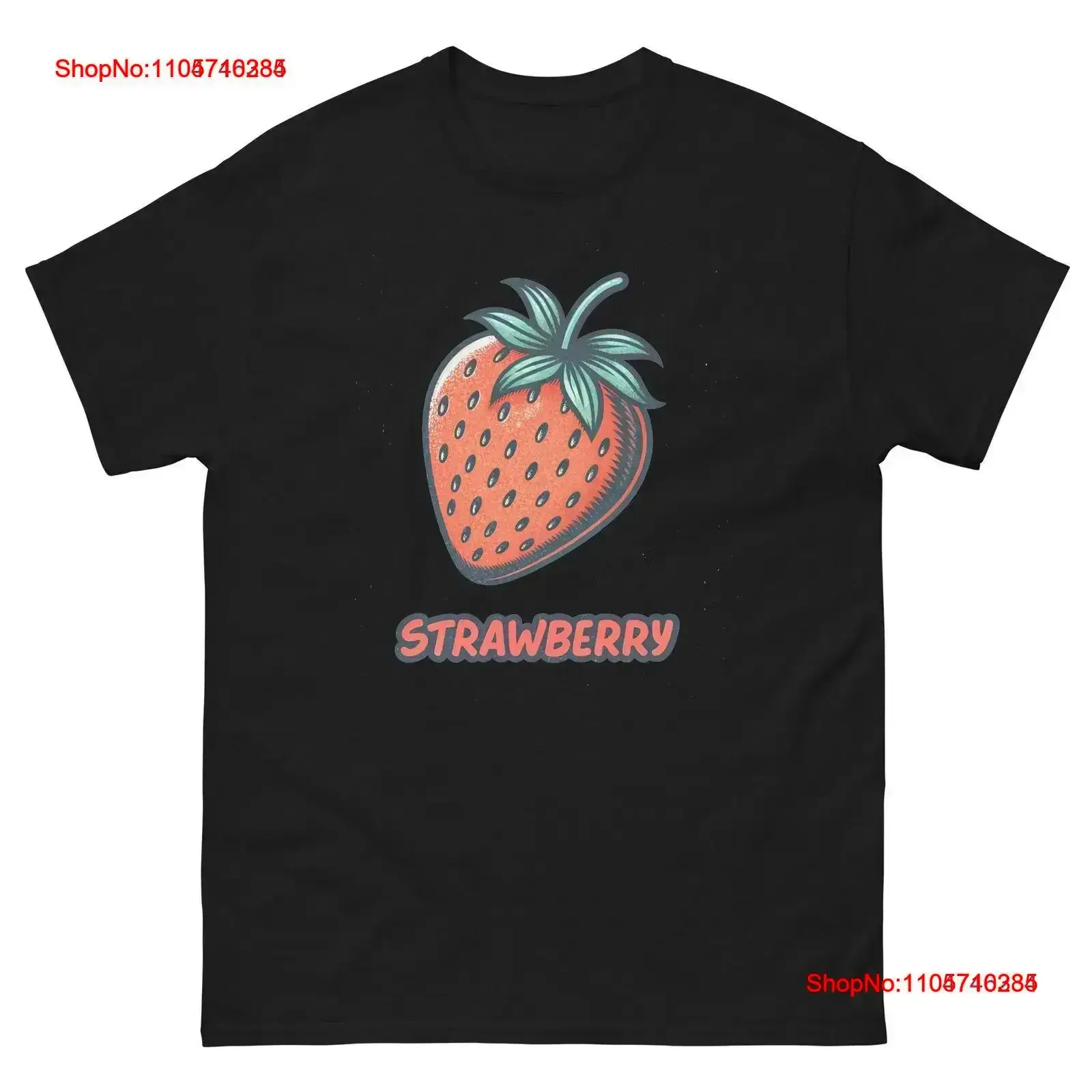 Strawberry Fruits Vegetables Fresh Food Groceries T Shirt vintage Washed Soft designer clothes homme Slightly fashion vintage