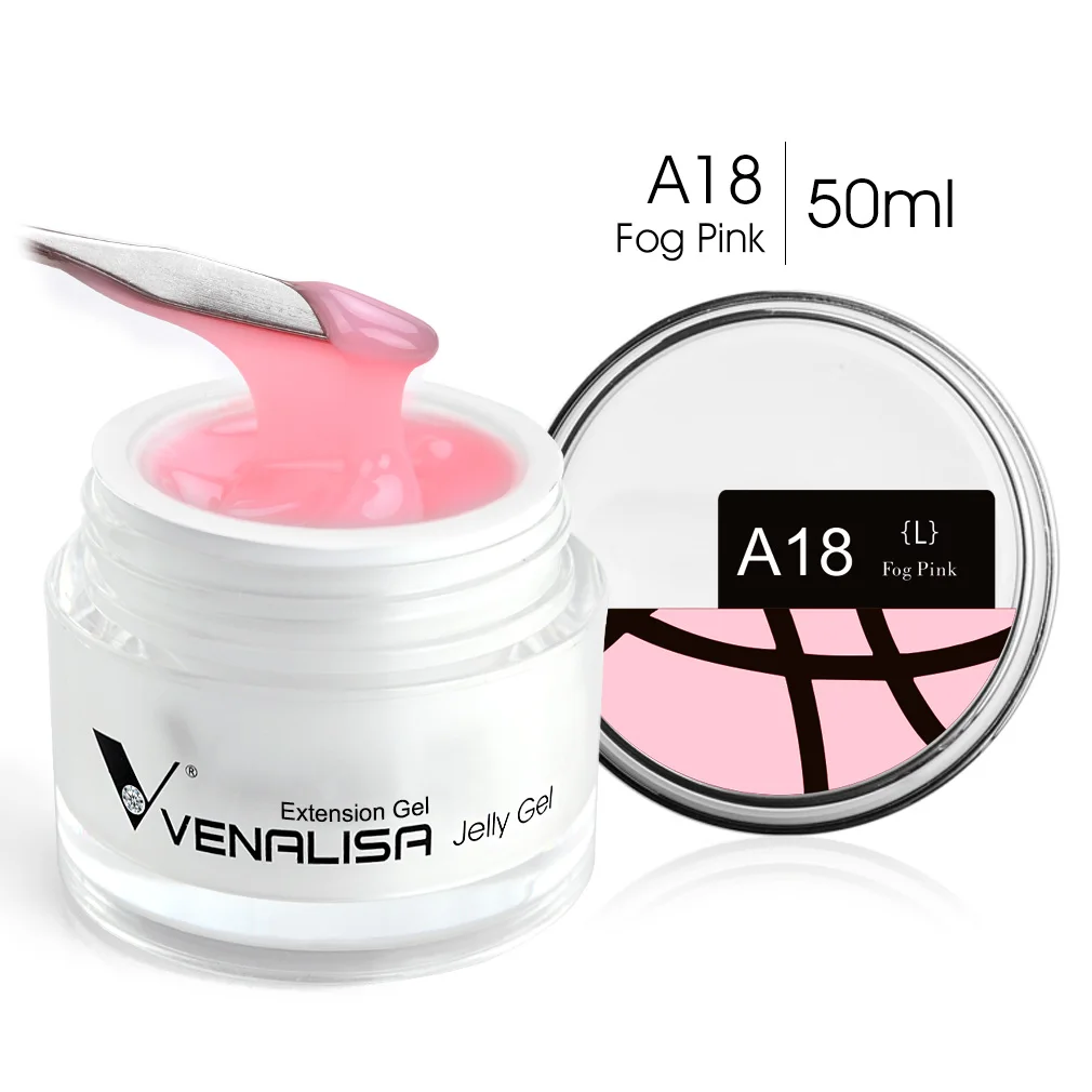 Venalisa blanc laiteux gelée Extension Gel crème Rose Rose auto-nivelant Camouflage vernis à ongles grand Volume recharge Nowipe Top