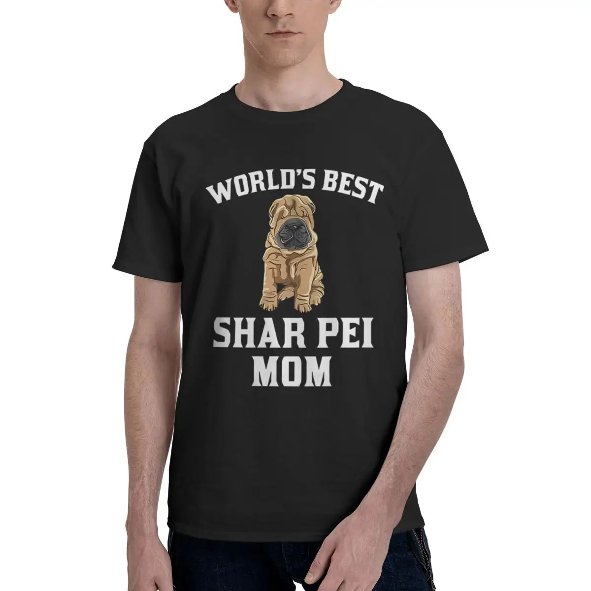 

Shar Pei Mom 100% Cotton Casual Breathable Confortable Kawaii Men's Clothing Brands Clothes Men