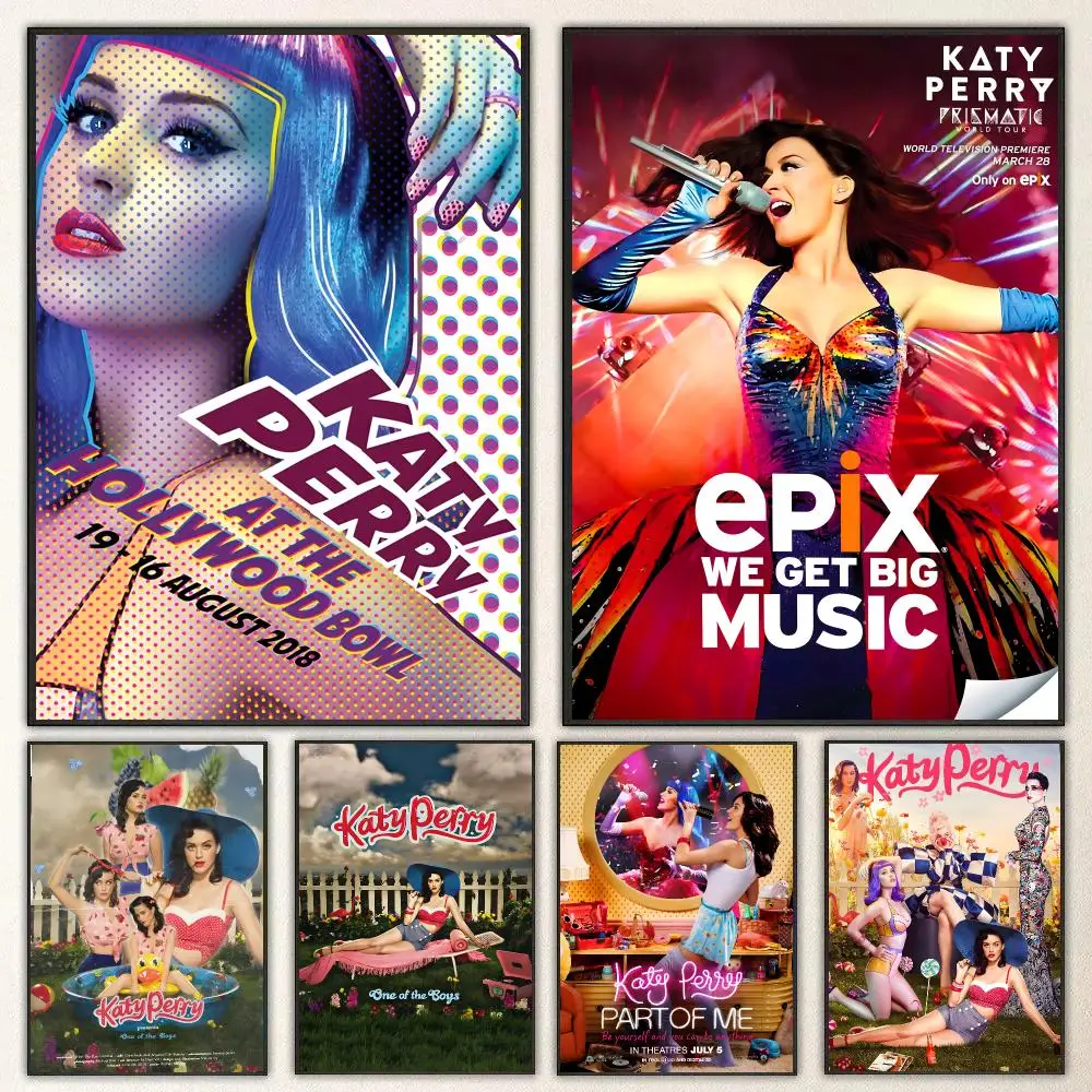 Singer Katy Perry Poster High-definition  poster stickers, suitable for bedroom, living room, home decoration