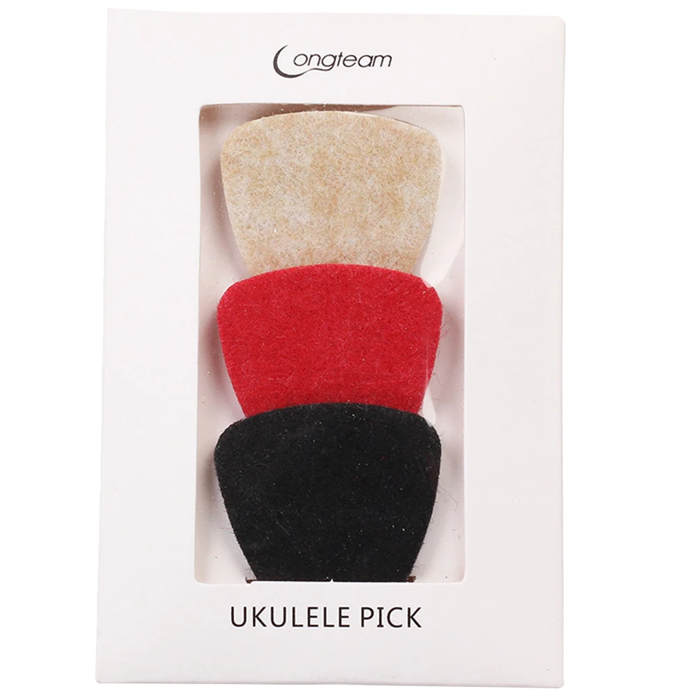 

3 Pcs Wool Felt Guitar Picks Lightweight Portable Practical Plectrums for Folk Guitar Clear Sound Creative