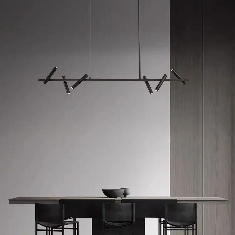 

Nordic ring Chandelier balck Metal adjustable spot lamp living room Dining Room Kitchen Indoor Lighting led round Pendant light