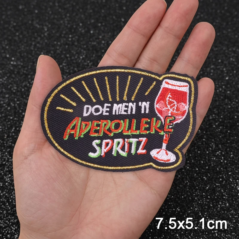 Oeteldonk embleem strijk-op borduurwerk patch Nederlandse carnavalspatch voor kleding ex op het bier applicatie opnaaibadges STELT ME AON