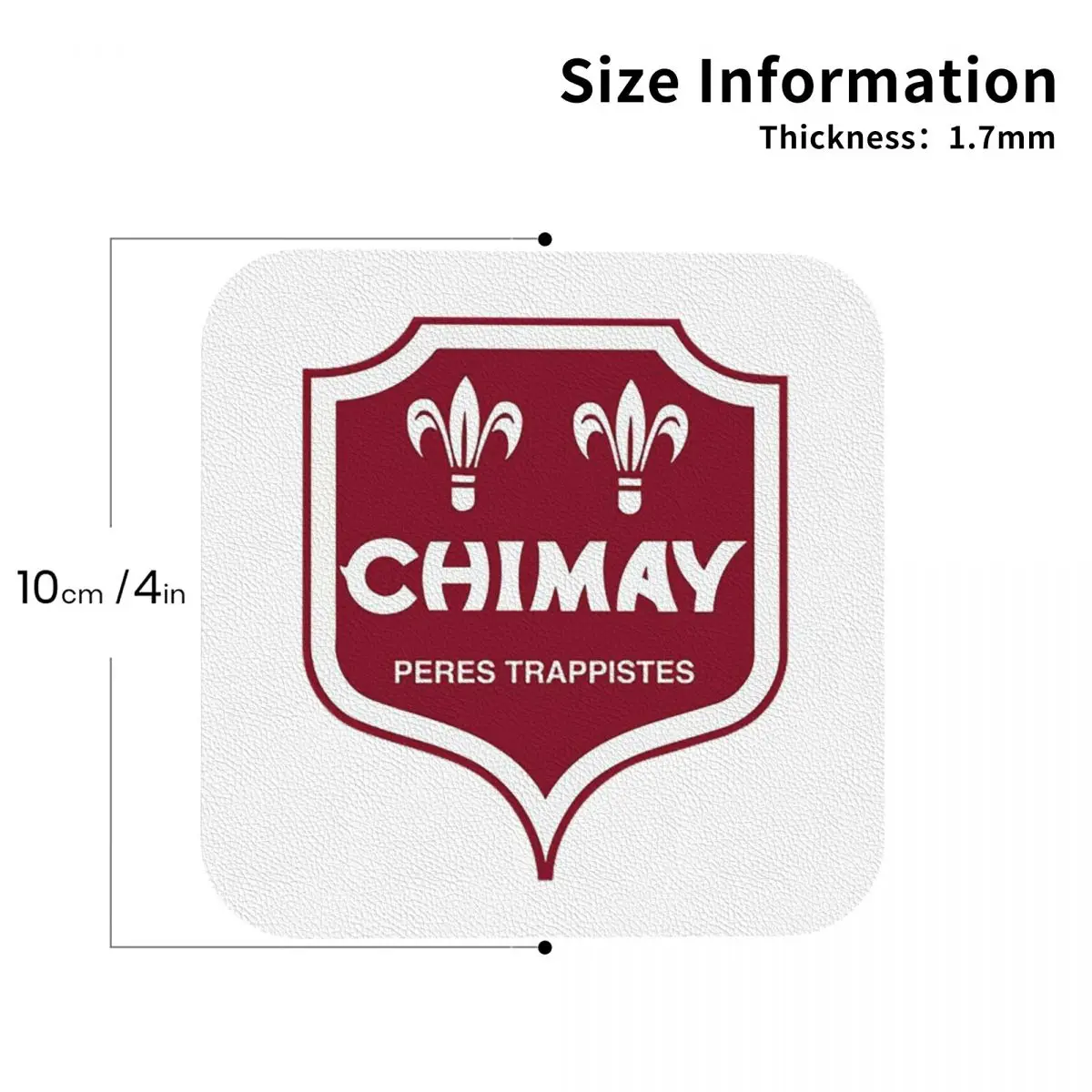 Chimay Coasters Kitchen Placemats Waterproof Insulation Cup Coffee Mats For Decor Home Tableware Pads Set of 4 - view 2