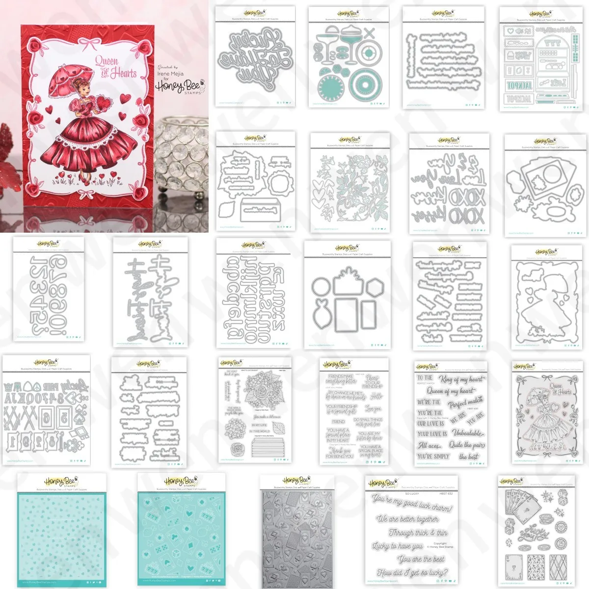 

2025 Jackpot Poker Queen Of Hearts Clear Stamps Metal Cutting Dies Stencil Hot Foil DIY Scrapbook Decoration Embossing Template