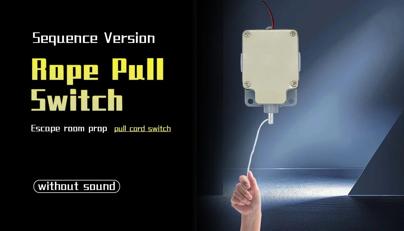 Mystery Studio Escape Room Requisiten: Seilzug-Schalter – Ziehen Sie das Seil in der richtigen Reihenfolge, um zu entriegeln (ohne Audio-Version). – Detail 1