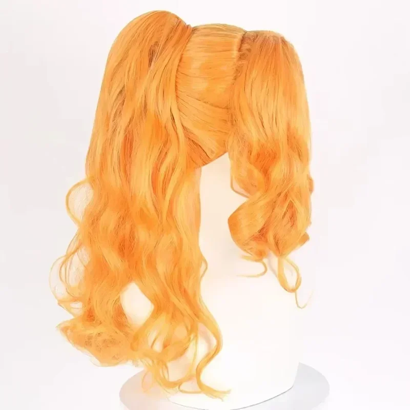 

qwerrtyuio. 123456 Pony Friends Adagio Dazzle Косплей Парик Пони Мультфильм Аниме Синтетический хвост Оранжевый Длинный Curlasdffghjk 98