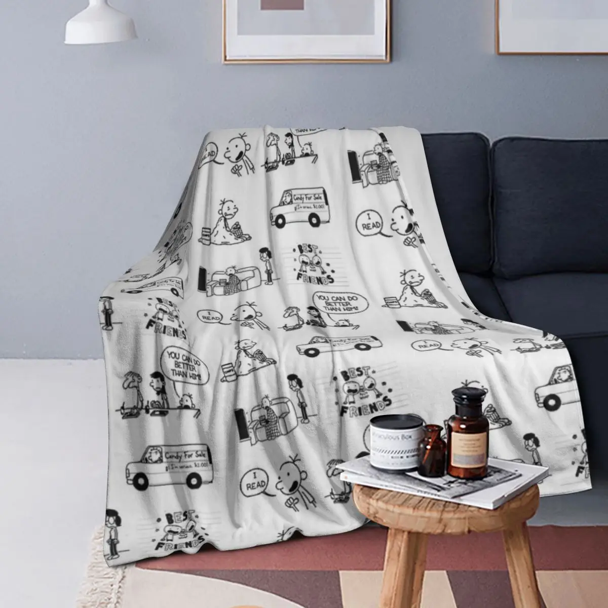 

Wimpy Kid Blankets Soft Warm Flannel Throw Blanket Bedding for Bed Living room Picnic Travel Home Sofa
