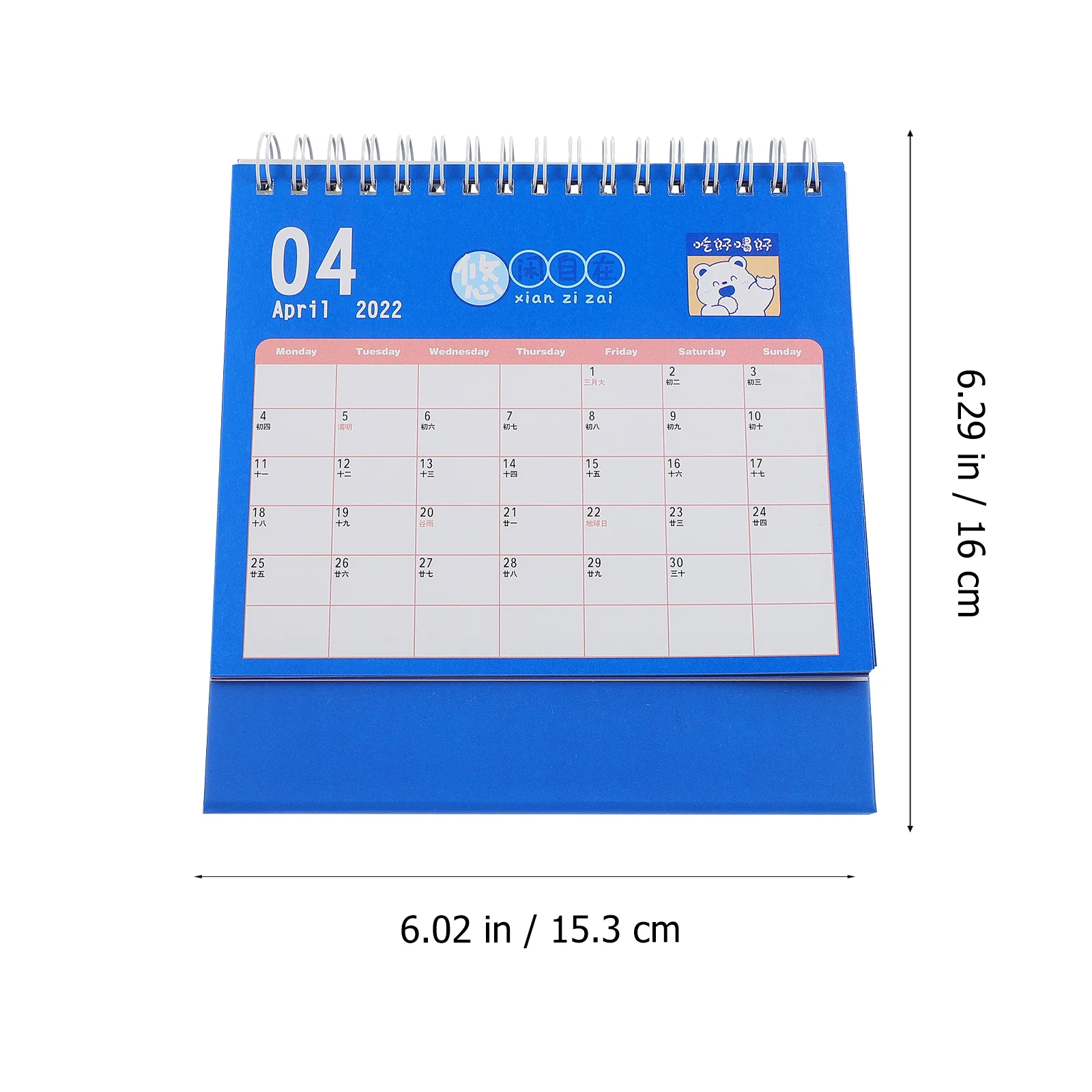 Tafelkalender Agenda's Beer Serie Bureau Kantoor Decor Klein Opvouwbaar Cartoon Draagbaar