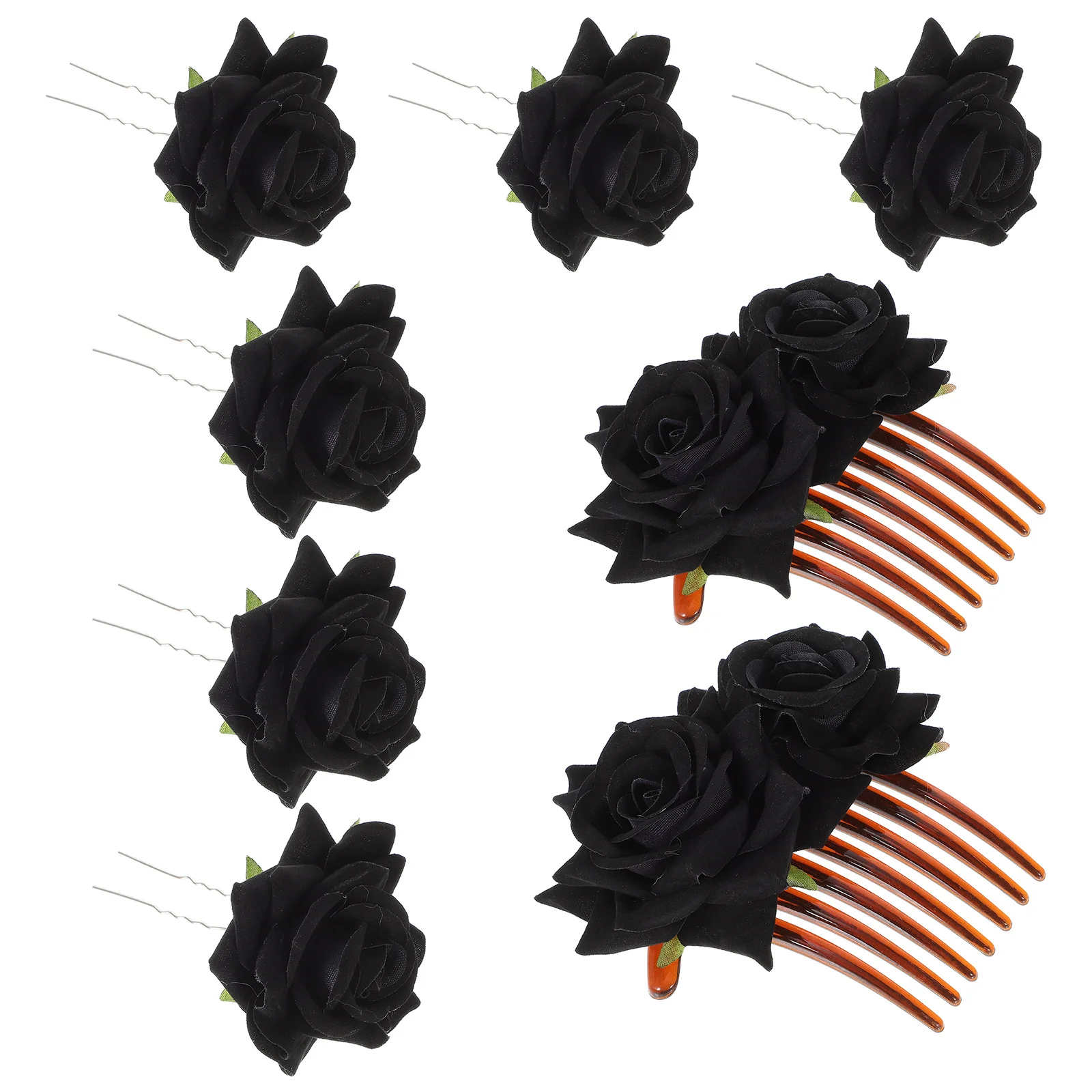 

1Set Rose Flower Hair Clip Hairpin Comb Wedding Bride Headdress Elegant Style Design Adds More Charm Rose Hair Clip