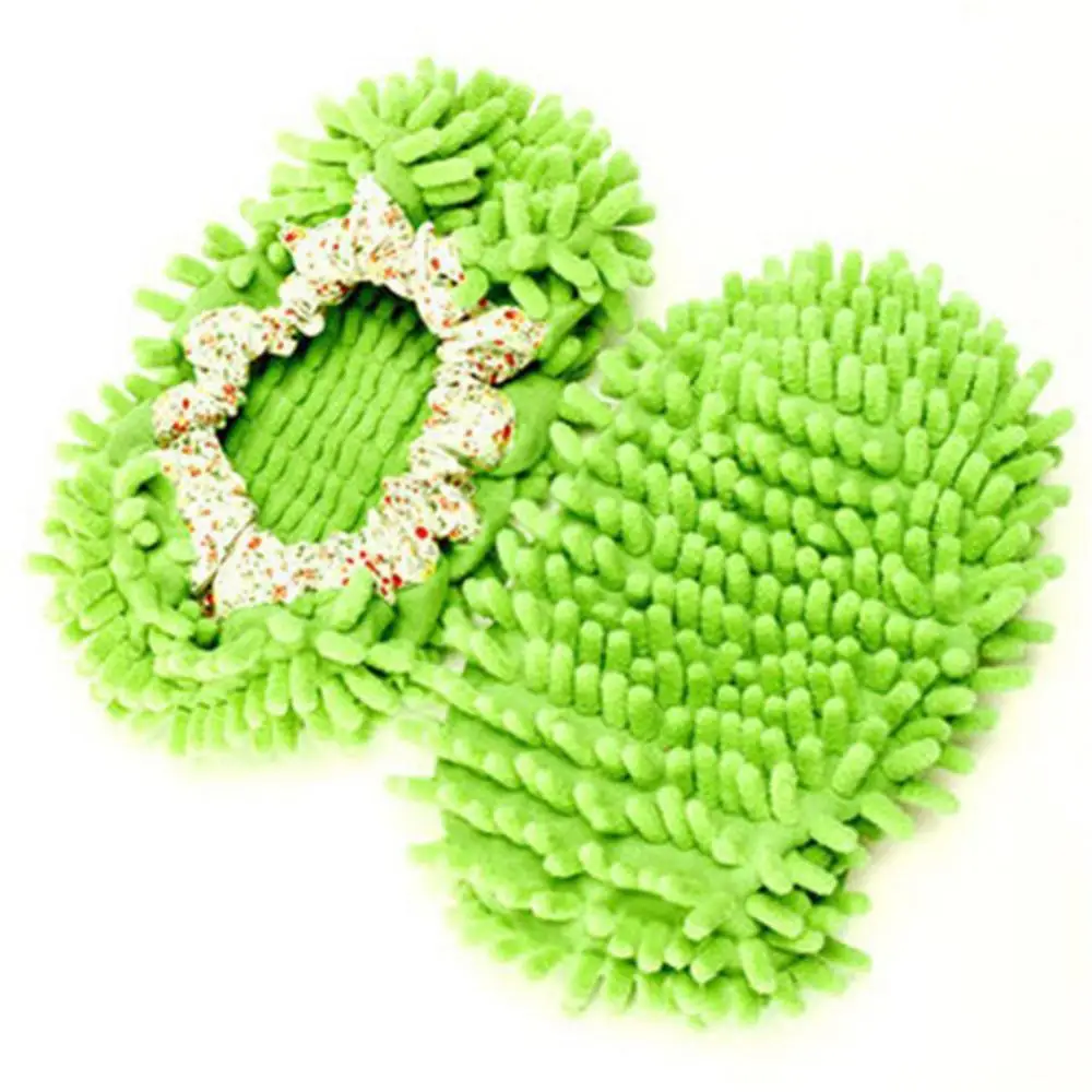 Chenille Multifunctional House Floor Polishing Dust Cleaning Mop Slipper Lazy Shoes Cover