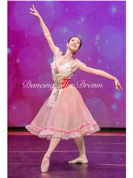 Giselle Professional Ballet Tutu Skirt Tulle Dancing Dress Romantic Ballet Costume Stage Dance Wear Girls Women Child Adult