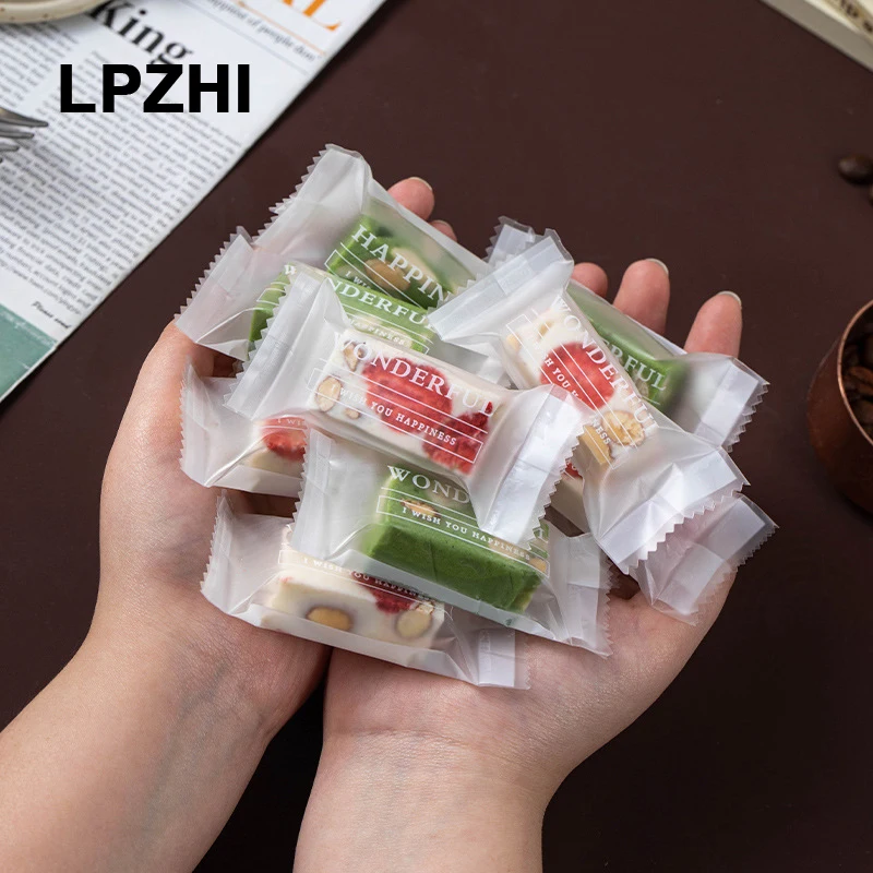 

LPZHI 200Pcs Hot Seal Bags Birthday Near Year Party Candy Snowflake Crisp Packaging Christmas Chocolate Lollipop Nougat Pack