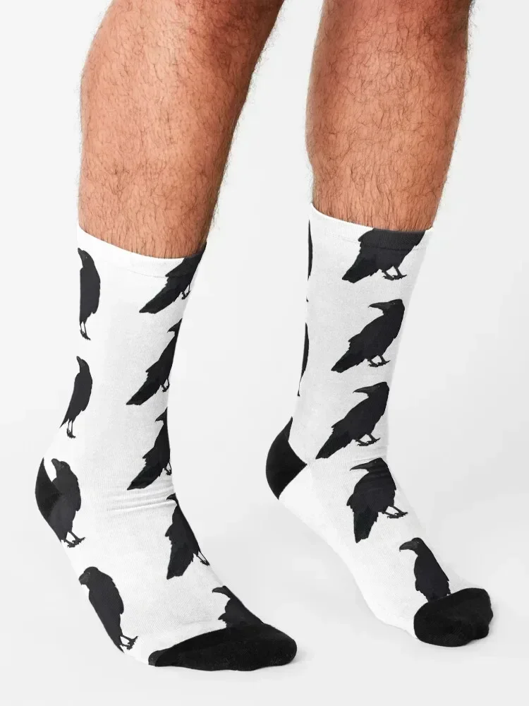 Common Raven - Corvus Corax Socks New year's anti-slip Heating sock cartoon Men Socks Women's