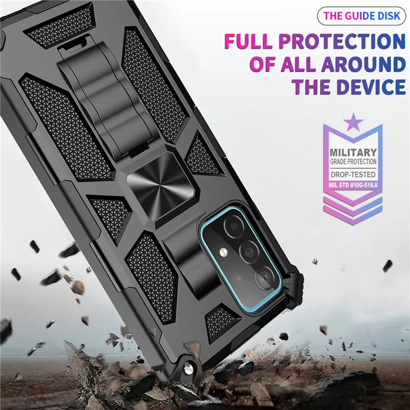 Magnetic stealth stent shockproof phone case for Samsung Galaxy S23 S22 S21 Plus A53 A14 A73 A23 A24 Armor protective cover