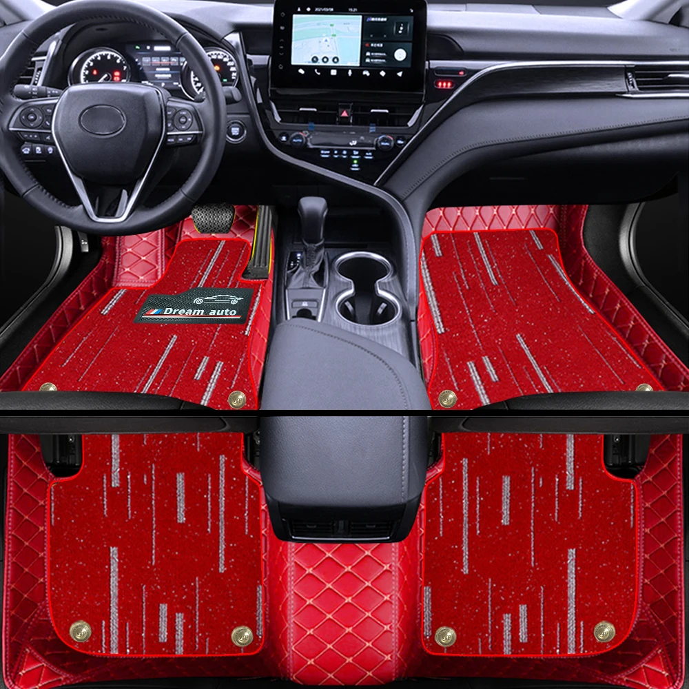 

Customized Car Floor Mats Fit for 95% Sedan SUV Full Coverage Floor Pad Anti Slip Leather Floor Mats