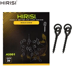 20 piece Carp Fishing Boilie Screw with Solid Ring Bait Tool Chod Rigs Fishing Tackle AS001