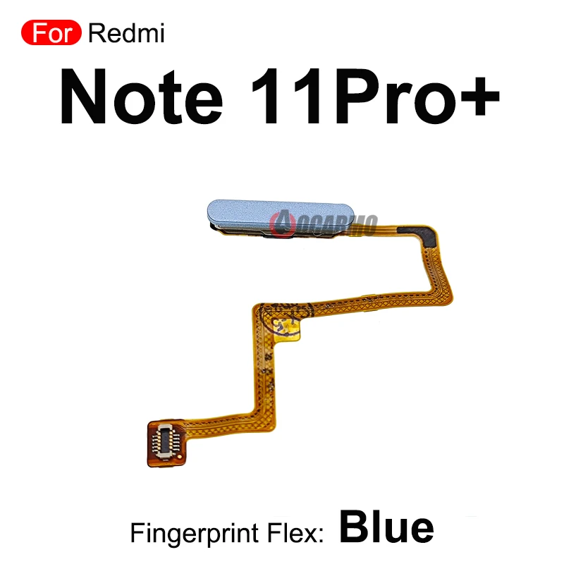 Botón de Sensor de huellas dactilares, piezas de reparación de Cable flexible para Redmi Note 11 Pro + 11 Pro Plus