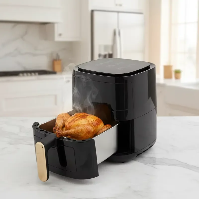for 5L Air Fryer Stainless Steel Inner Pot Digital Touch Control 6 Cooking Menus Intelligent Electric Kitchen Appliance High